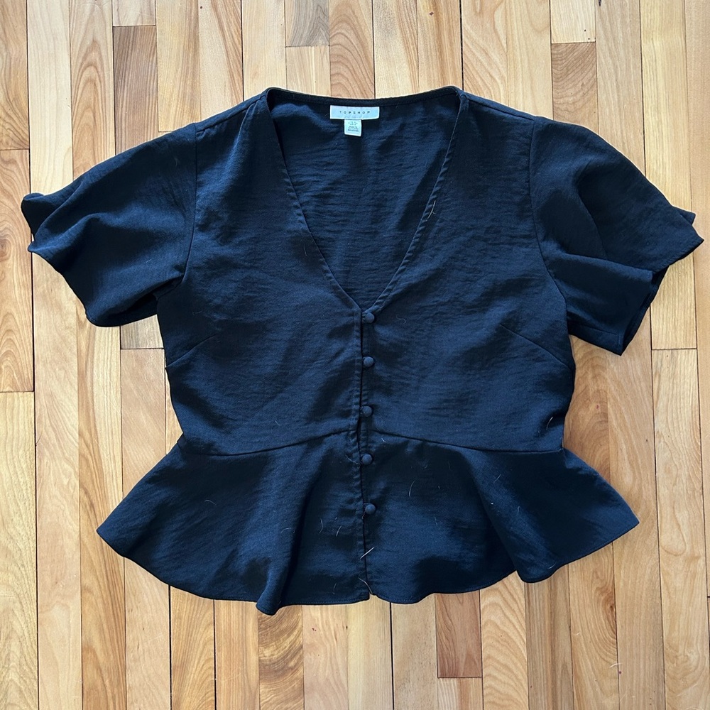 Back Peplum Topshop blouse